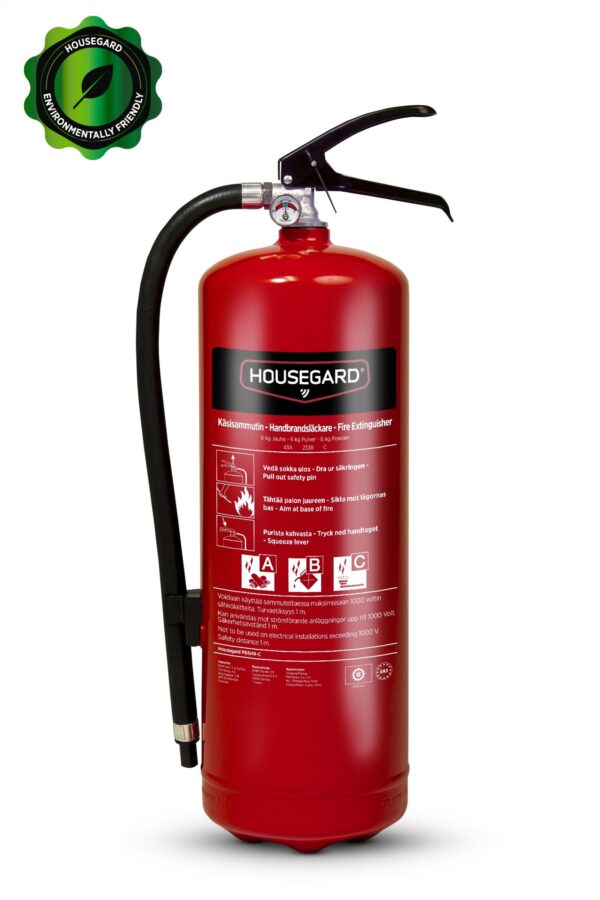 Jauhesammutin 6kg sekä teline