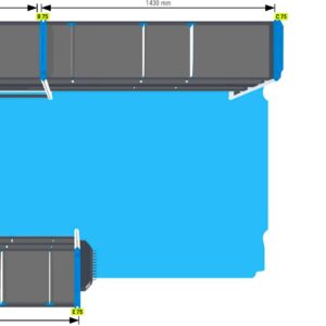 Infra/rakennus hylly Vas2+Oik1 - kokoluokka L2 iso