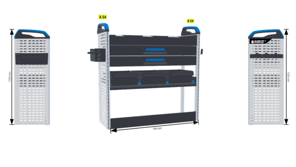 Lukitus/turvallisuus keskikoon L1 hylly Oik1