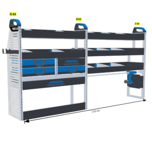 Lukitus/turvallisuus hylly Vas2 - Transit L2