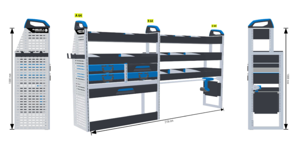 Lukitus/turvallisuus hylly Vas2 - Transit L2