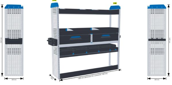 Lukitus/turvallisuus hylly Oik1 - Transit L3