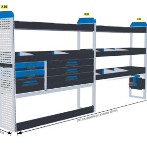 Lukitus/turvallisuus hylly Vas2 - Transit L3
