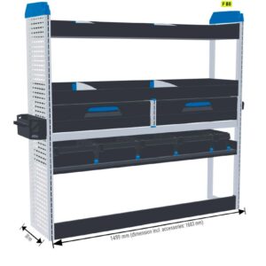Lukitus/turvallisuus hylly Vas2+Oik1 - Transit L3
