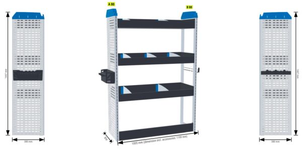Infra- ja rakennus hylly oikealle - L2 MASTER, MOVANO, INTERSTAR