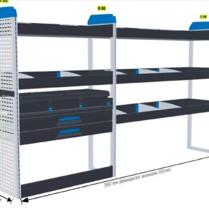 Infra- ja rakennus hylly Vas1 - L2 MASTER, MOVANO, INTERSTAR