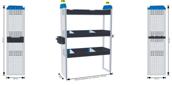 Infra- ja rakennus hylly yhdistetty1 - L2 MASTER, MOVANO, INTERSTAR