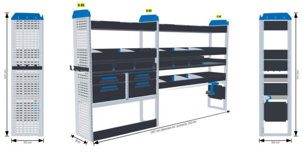 Infra- ja rakennus hylly yhdistetty2 - L2 MASTER, MOVANO, INTERSTAR - Image 2