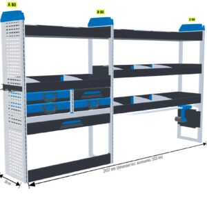Lukitus- ja turvallisuus hylly Vas2 - L2 MASTER, MOVANO, INTERSTAR