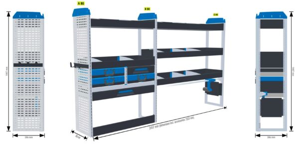 Lukitus- ja turvallisuus hylly Vas2 - L2 MASTER, MOVANO, INTERSTAR
