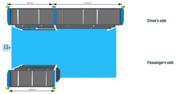 Lukitus- ja turvallisuus hylly yhdistetty1 - L2 MASTER, MOVANO, INTERSTAR