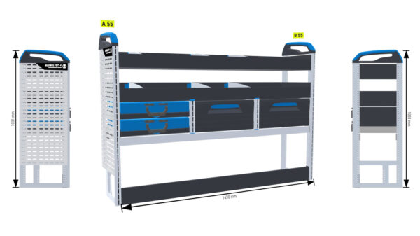 Lukitus/turvallisuus hylly Vas1  - Proace Compact