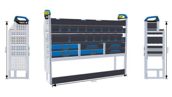 Lukitus/turvallisuus hylly Vas2  - Proace Compact