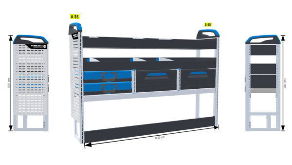 Lukitus/turvallisuus hylly Vas1+Oik1  - Proace Compact - Image 3