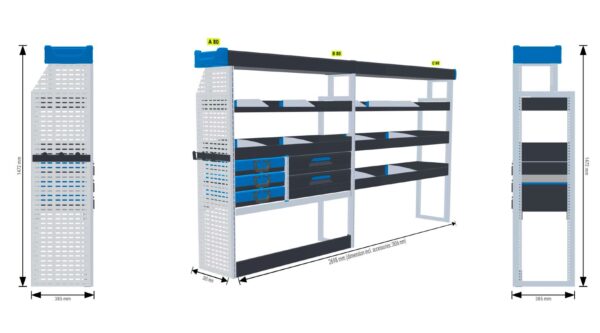 LVI/kylmähuolto hylly Vas1 - kokoluokka iso L3/A2