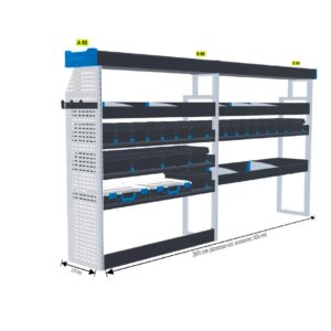 Sähkö/kiinteistöhuoltohylly Vas1 - kokoluokka iso L3/A2