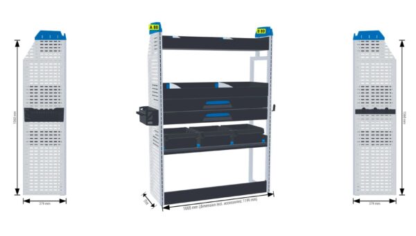 Lukitus/turvallisuus hylly Oik1 - kokoluokka iso L3/A2